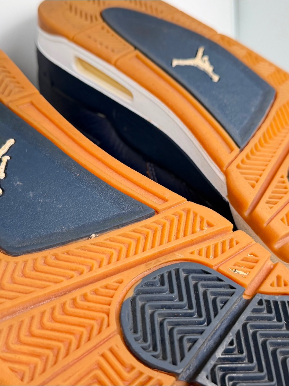 Air Jordan 4 Retro “Dunk From Above” Midnight Navy Gold Size 9 Men’s - Picture 11 of 13